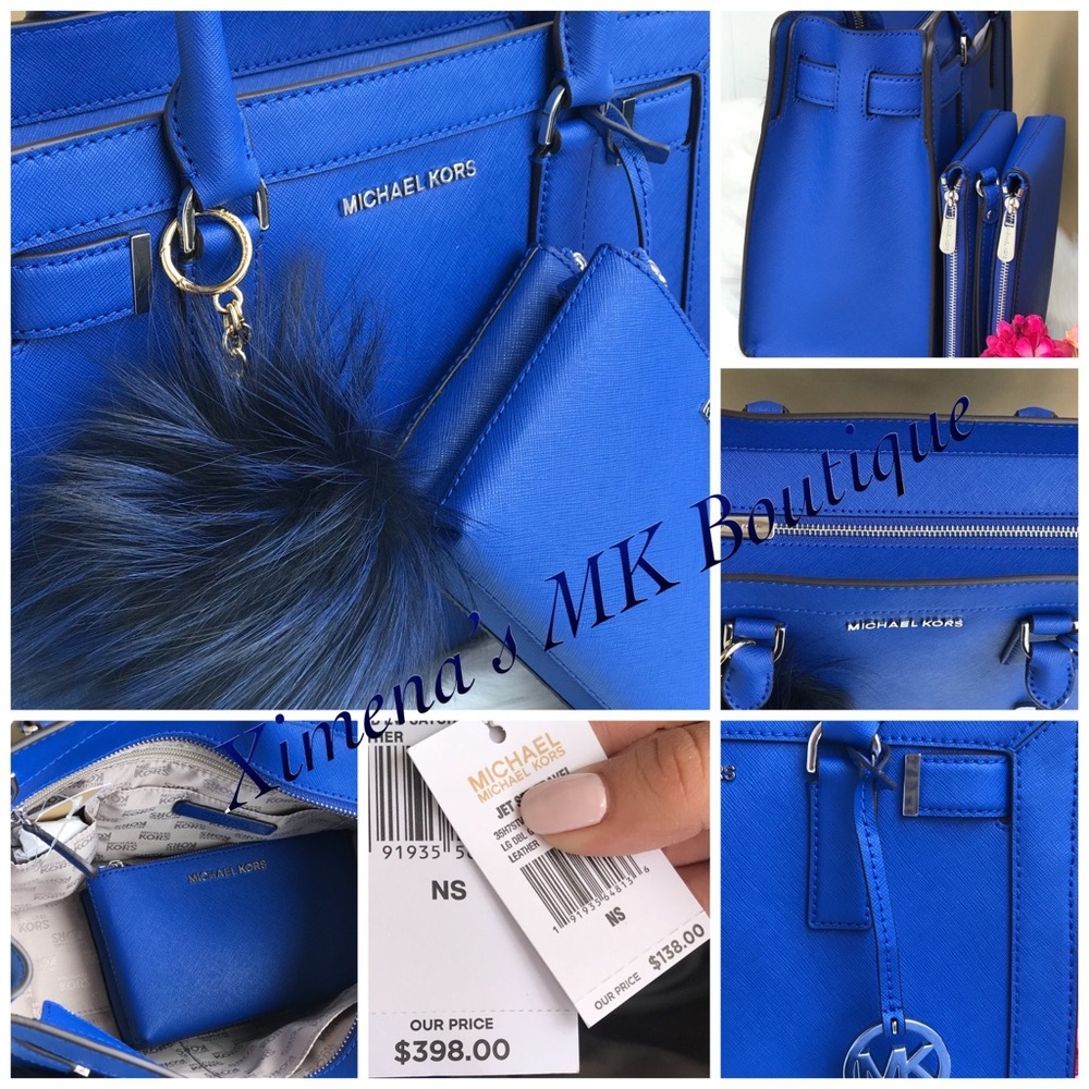 🌷MICHAEL KORS MD Electric Blue  Satchel Set - Picture 6 of 8